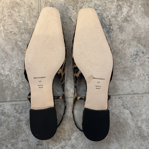 Reformation Tammy Slingback flat Leopard Print size 10 - Picture 7 of 10